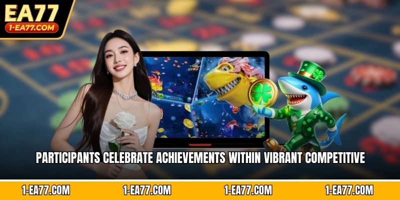 Participants celebrate achievements within vibrant competitive 