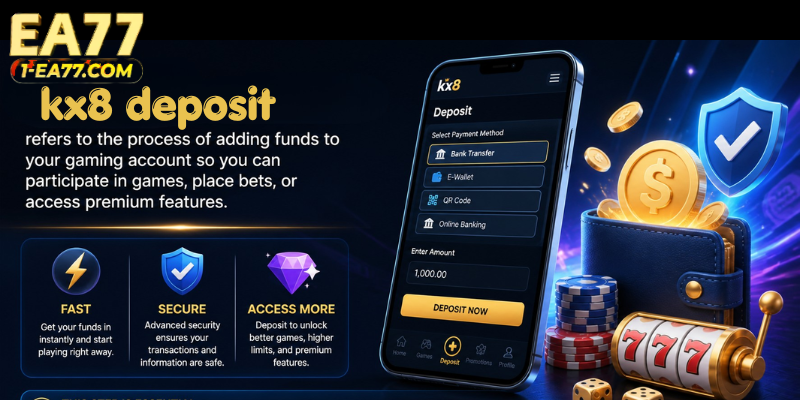 A kx8 deposit refers to the process of adding funds to your gaming account so you can participate in games, place bets, or access premium features.