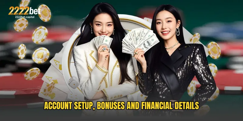 Account Setup, Bonuses and Financial Details